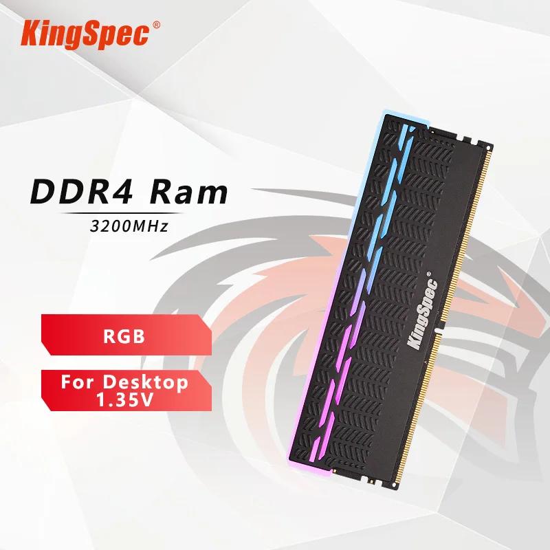 Kingspec  ũž ǻ ǰ RGB ޸ DDR4 PC, 16GB, 8GB , 3200MHZ, 1.35V, DDR4 RGB XMP 288 